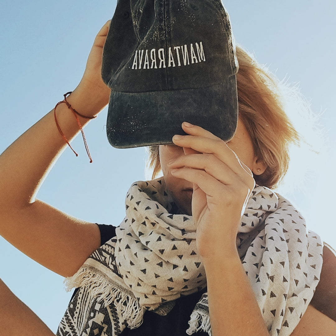 Gorra Vintage Unisex - Algodón Deslavado-Mantarraya