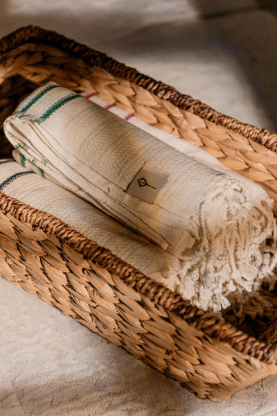 Nook - Toalla tejida a mano de bambú y algodón-Toallas de baño y playa-Mantarraya