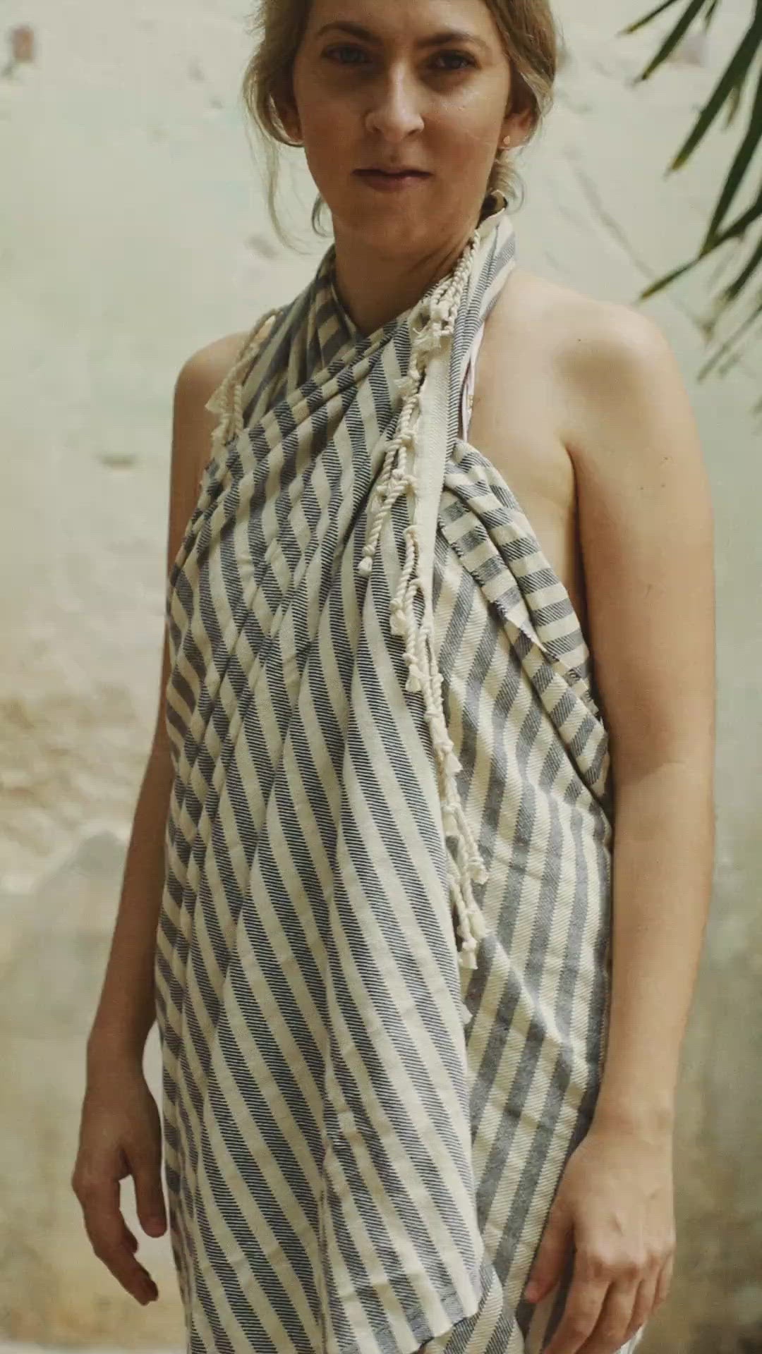 Striped sand - Handwoven towel